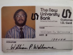 William Porter Welbourne; Bank Card; University of Chicago